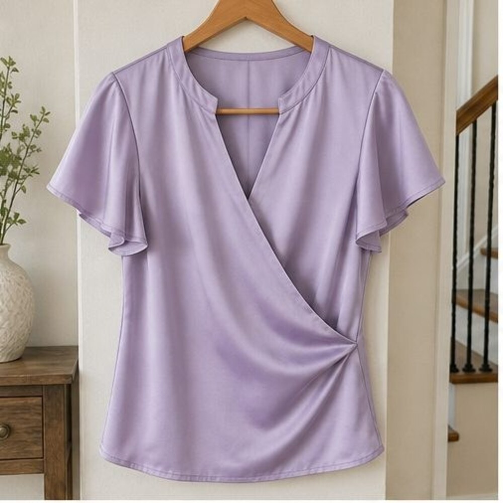 Lilac Wrap Blouse